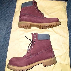 COPY - Timberland Maroon Boots, Premium Waterproo…